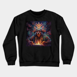 Ayahuasca And the Old Shaman Ritual Crewneck Sweatshirt